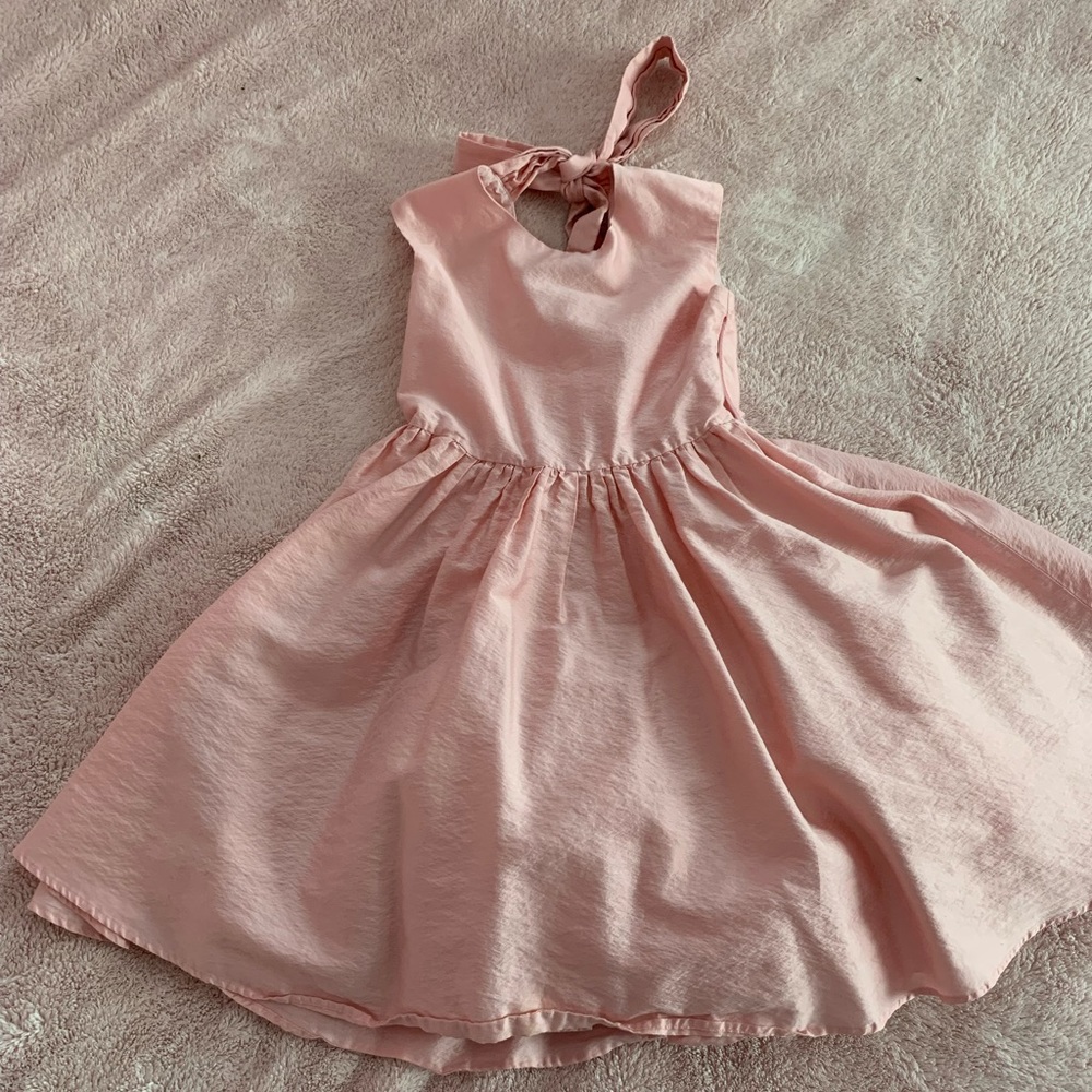 Piccola Ludo girls pink cotton dress